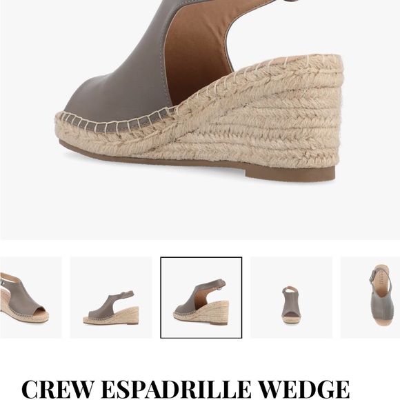 Journee Collection Taupe Wedge Espadrilles - Picture 3 of 12